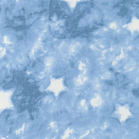 French Terry - Blue Star Tie Dye - $11.49/yd