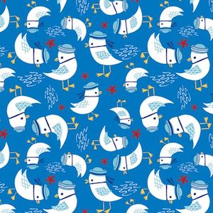 Ahoy Mateys - Seagulls - Flannel $9.99/ Yard
