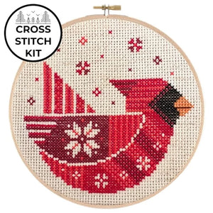 Festive Cardinal Cross Stitch Kit