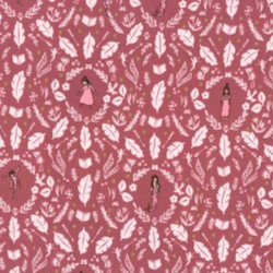 Girls Are Much Too Clever - Rose - $12.49/yd