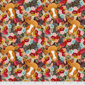 Floral Cow - Multi $12.25/ Yard