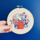 Industrious Octopus Embroidery Kit
