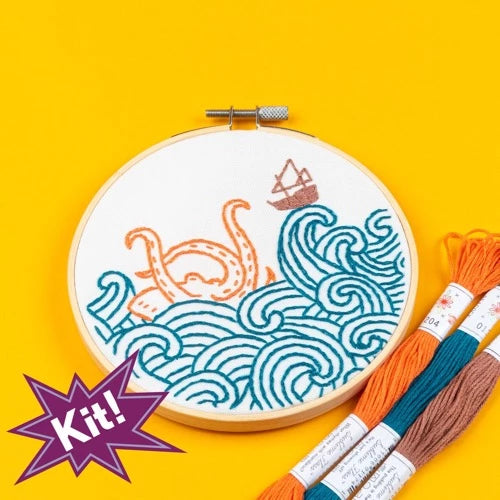 Kraken Sea Monster Embroidery Kit
