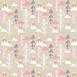 Arctic Trees Taupe - $11.49/yd