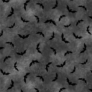 Bat's All Folks - Charcoal $12.75/yd