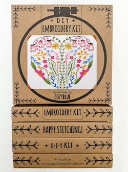 night garden embroidery kit – cozyblue
