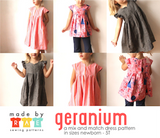 Geranium Dress 0-5 Years
