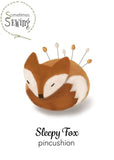 Sleepy Fox Pincushion