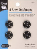 sew on snaps black