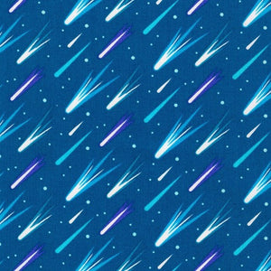 Planetarium - Blue Comets $11.99/yd