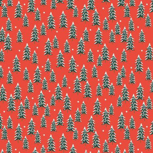 Holiday Classics- Fir Trees Red $12.25/ Yard