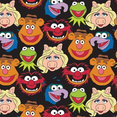 The Muppets Cast - Black $13.99/Yard